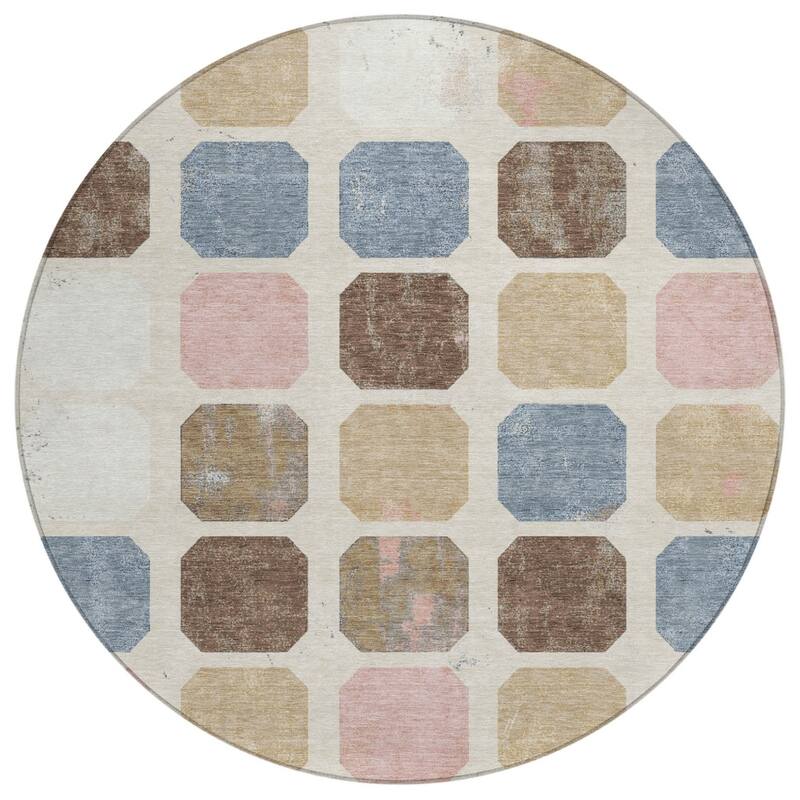 HomeRoots Geometric Transitional Rectangle Outdoor Rug