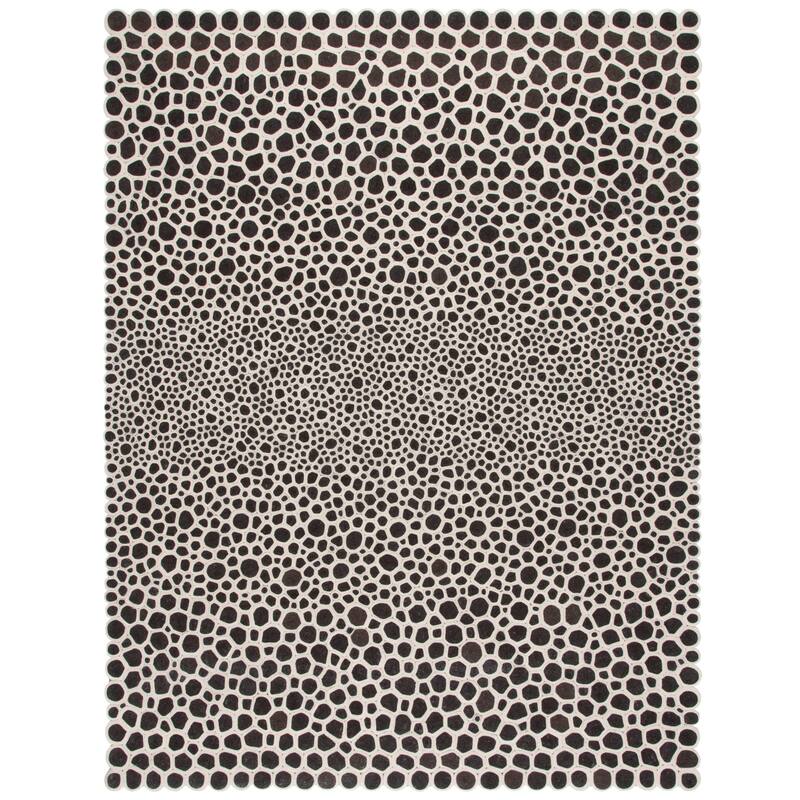 SAFAVIEH Handmade Manhattan Ummu Modern Wool Rug - 9' x 12' - Charcoal/Ivory