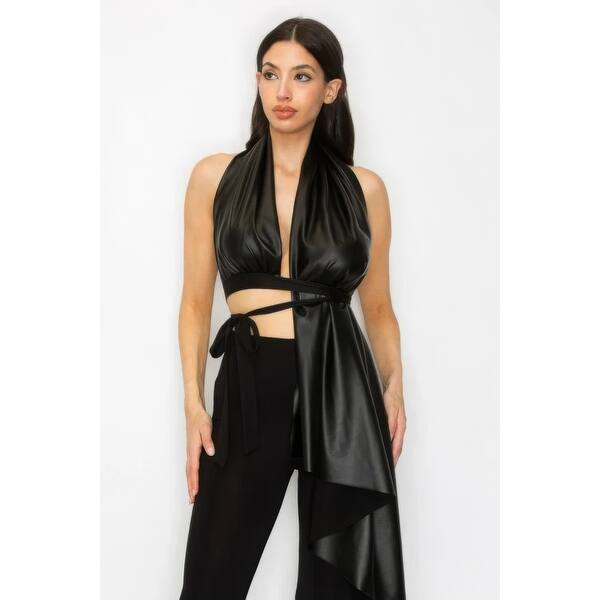 faux leather dress pants In Control Faux Leather Pants S Brown by Lane 201 main image 0