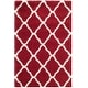 preview thumbnail 120 of 145, SAFAVIEH Hudson Shag Ariola Trellis 2-inch Thick Rug 2' x 3' - Red/Ivory
