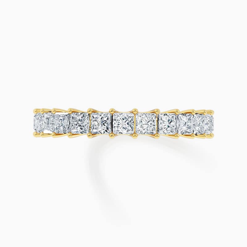 Auriya 14k Gold Princess Lab Grown Diamond Half Eternity Band 1.30 - 5.25 ct. tw. (F-G, VS)