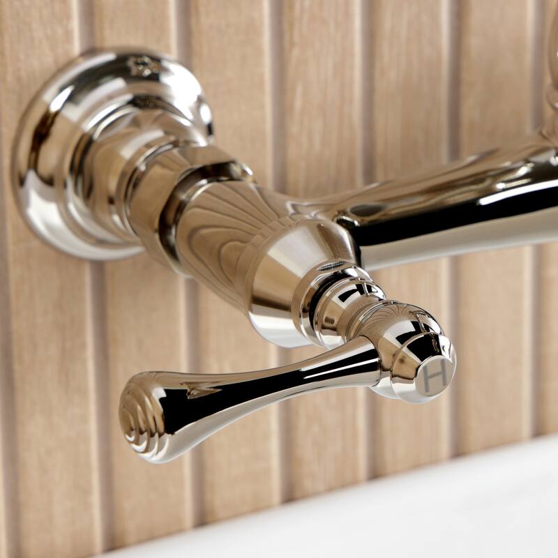 Kingston Brass English Country Two-Handle 2-Hole Wall Mount Bathroom Faucet