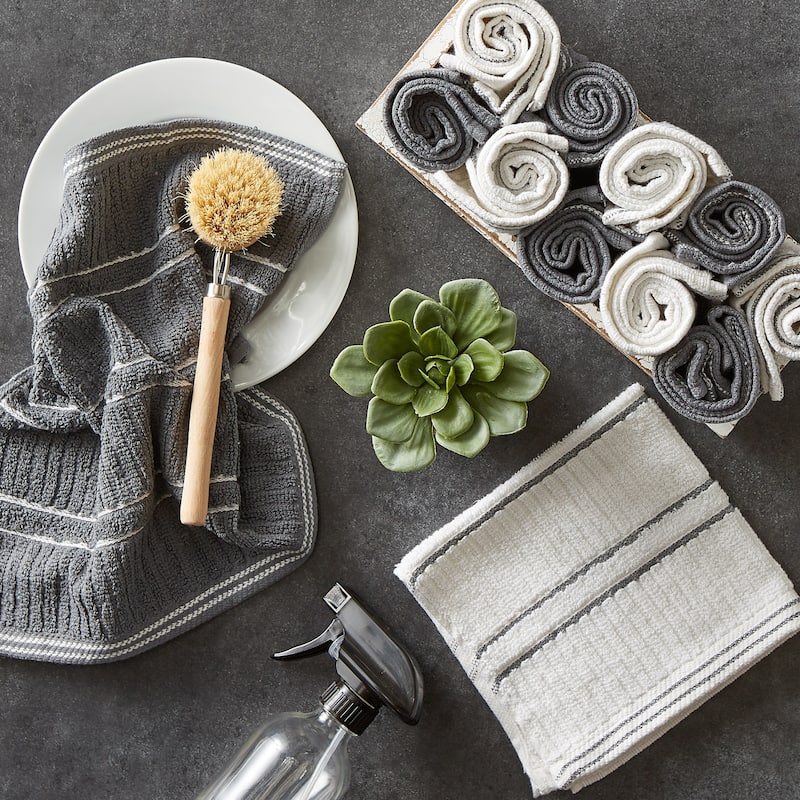 J&M Ribbed Terry Dishcloth (Set of 12)
