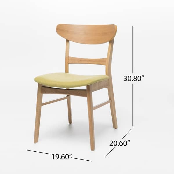 dimension image slide 1 of 7, Idalia Fabric and Rubberwood 5-piece Wood Rectangular Dining Set by Christopher Knight Home