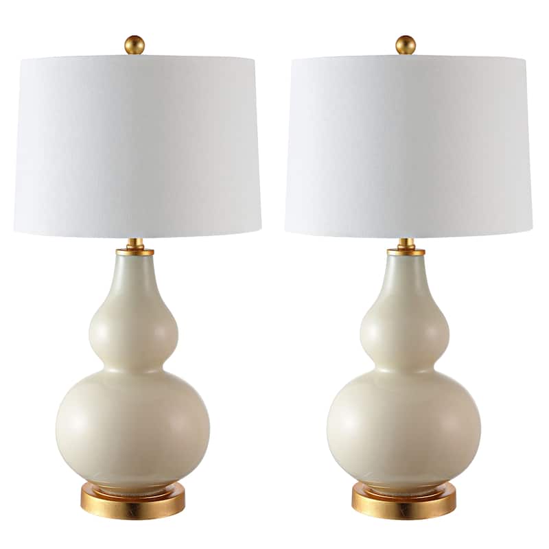 SAFAVIEH Lighting Karlen Gourd Table Lamp (Set of 2) - 15x15x28.5