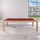preview thumbnail 27 of 36, Olivia 7ft Vintage Ash Billiard Slate Pool Table with Dining Top Red