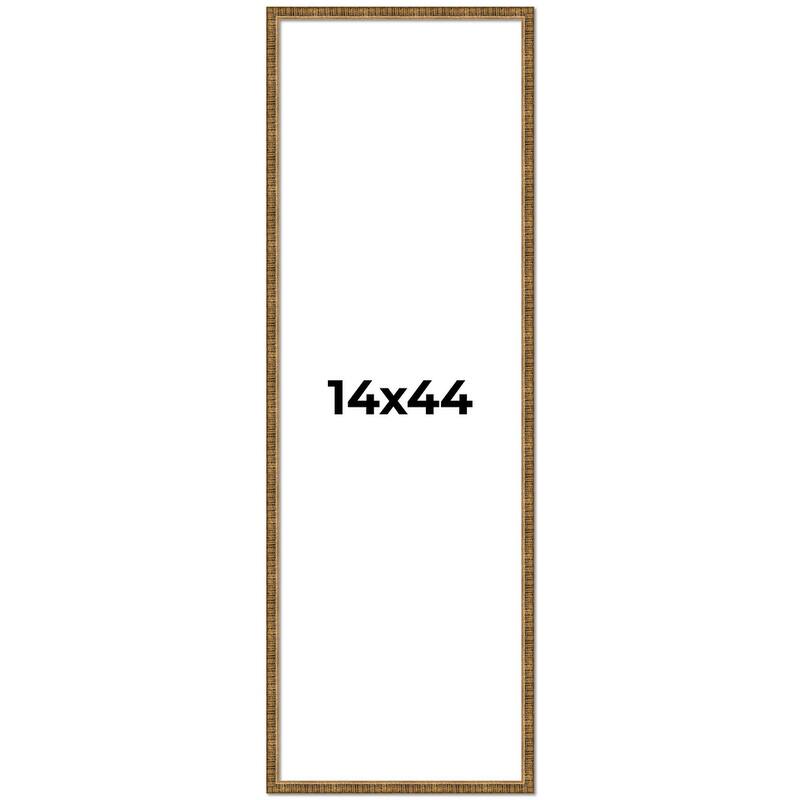 14x44 Frame Gold Solid Wood Picture Frame - Complete Modern Photo