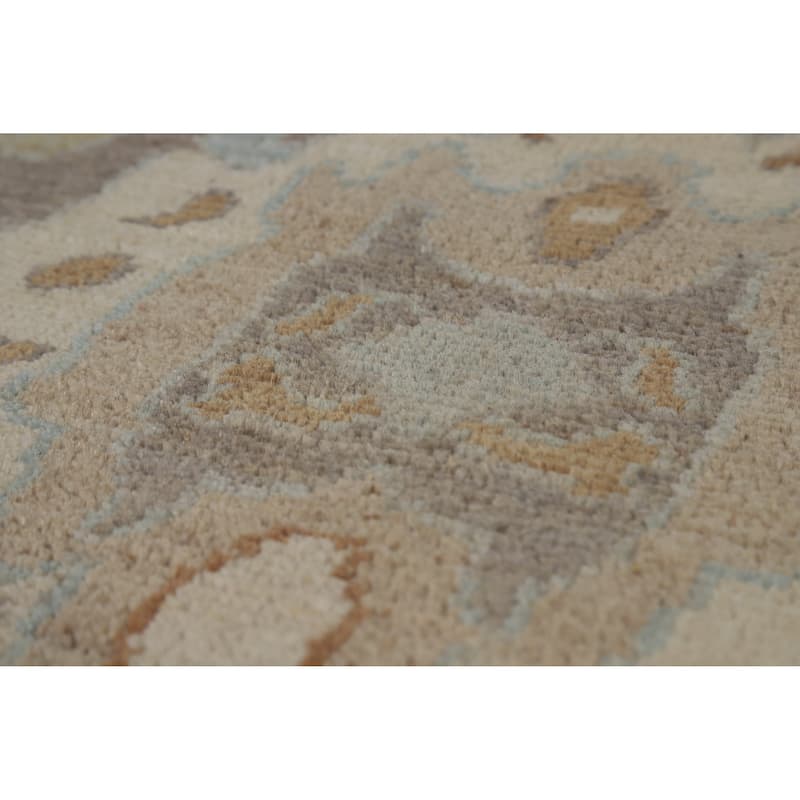 Hand Knotted Oriental 100% Wool Carpet Transitional All-Over Greys & Charcoal Oushak Area Rug - 11' 8'' X 8' 2''