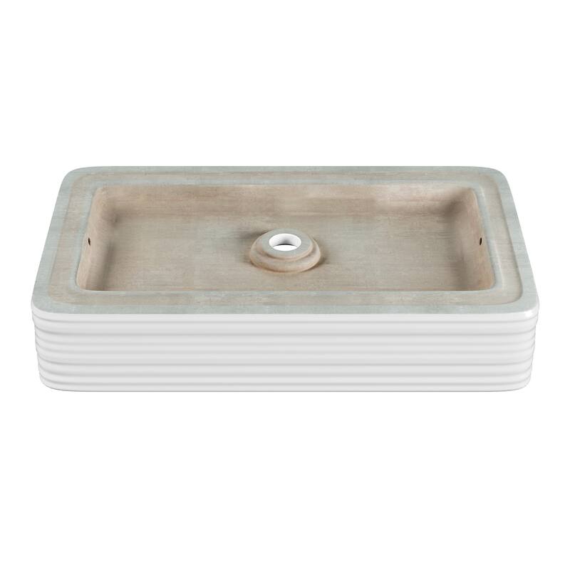 Adour 25'' Vessel Sink In White - 26.57" x 14.96" x 4.72"