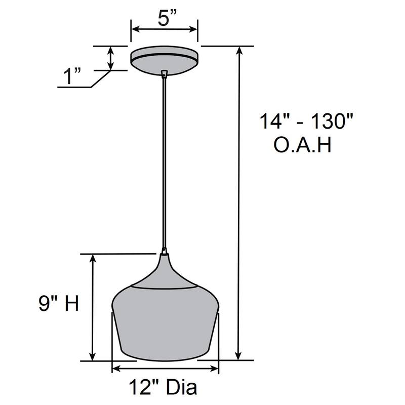 Access Lighting Blend - Bell Pendant - Black with Wood Grain Finish - Black Cord - Replaceable LED