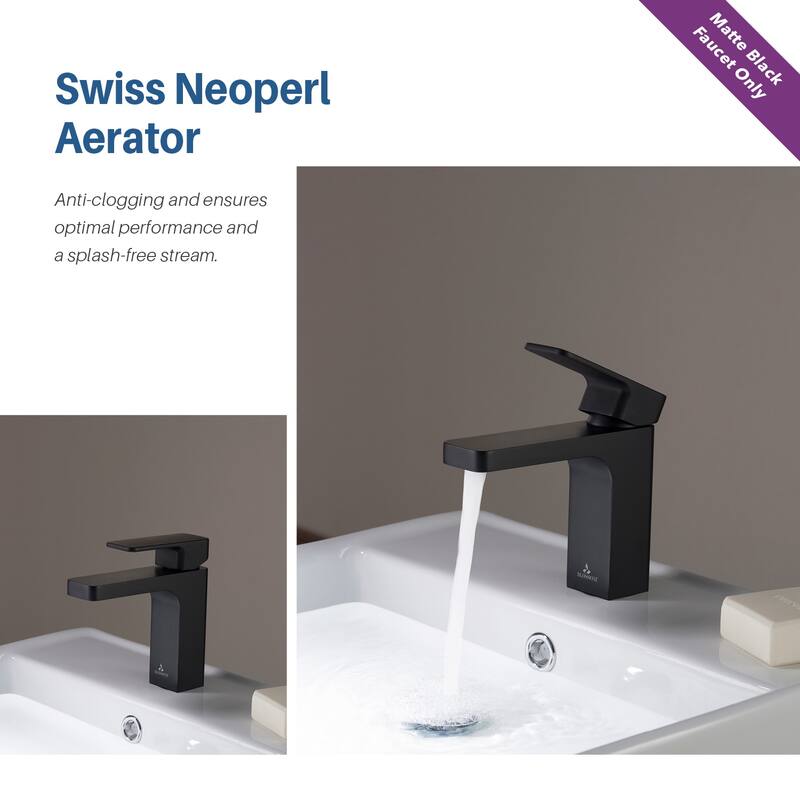 Solid Brass Lead-free Single-handle High Arc Bathroom Faucet