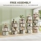preview thumbnail 51 of 102, 4/5/6 Tiers Round Rotating Bookcase, Revolving Floor Standing Bookshelf Corner Organizer Display