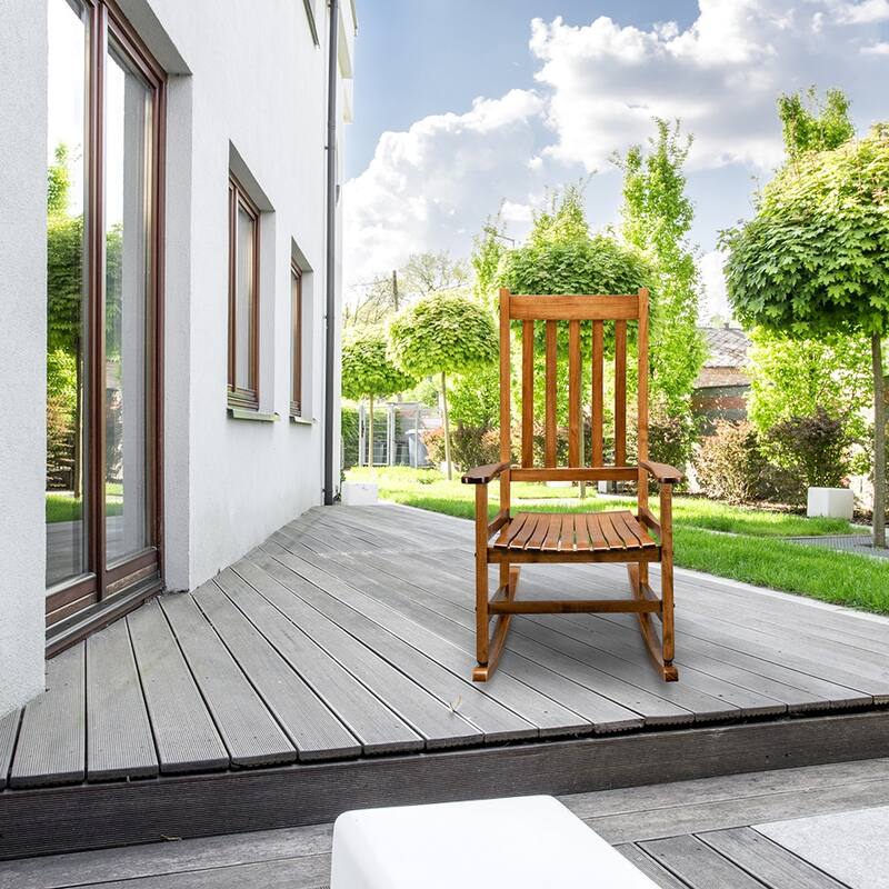 Outdoor Simple Style Wooden Rocking Chair