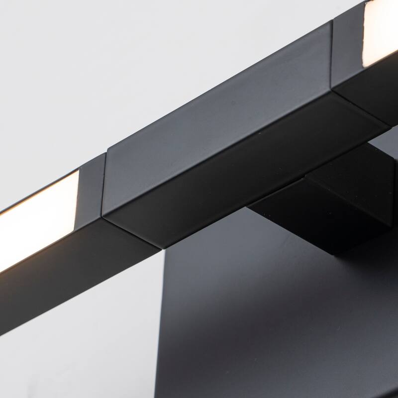 23.6" W Modern Matte Black/Stained Nickel 3000K Dimmable LED Bathroom Vanity Wall Light