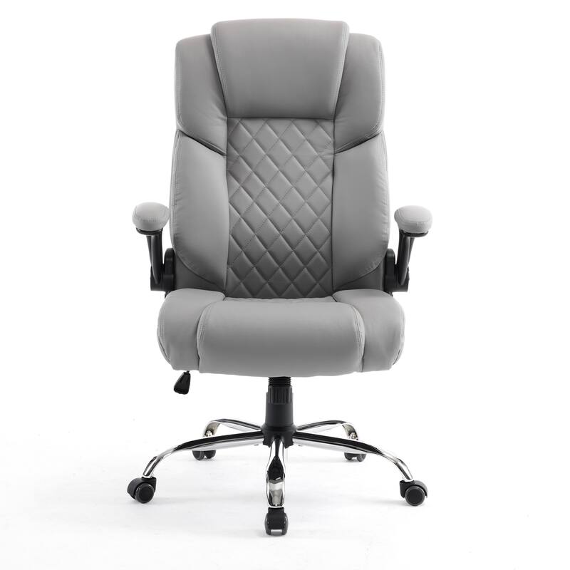 GENESIS Office Chair Rolling Desk Chair w/ Adjustable Armrest, Grey