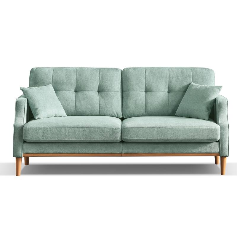 Christopher Knight Home - Evelyn Button Tufted LoveSeat Sofa with High-Density Foam Cushions and USB Charging Port