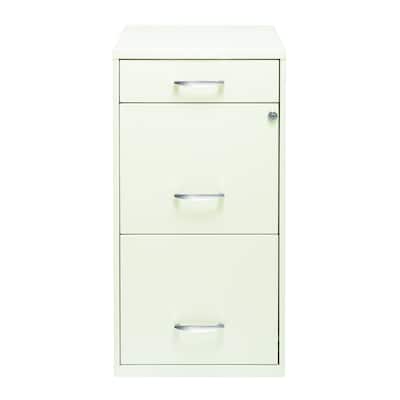 Space Solutions 18" Deep 3 -drawer Organizer File Cabinet, Off-White