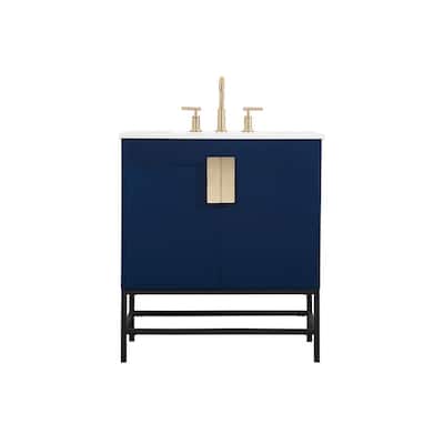 Elegant Lighting VF48830M Eugene 30" Free Standing Single Basin Vanity