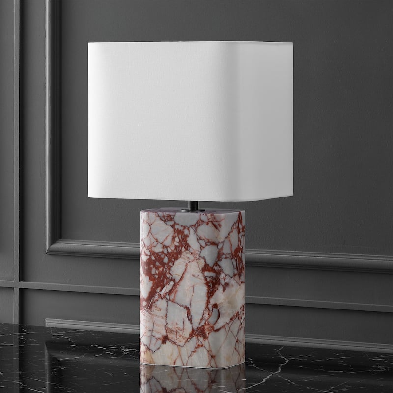 SAFAVIEH Couture Lisabryna Travertine Table Lamp - 12"W x 10"D x 22"H