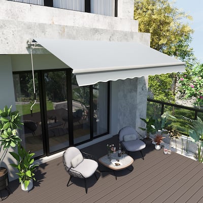 141.8"L x 98.5"W Wall Mounted Terrace Retractable Awning