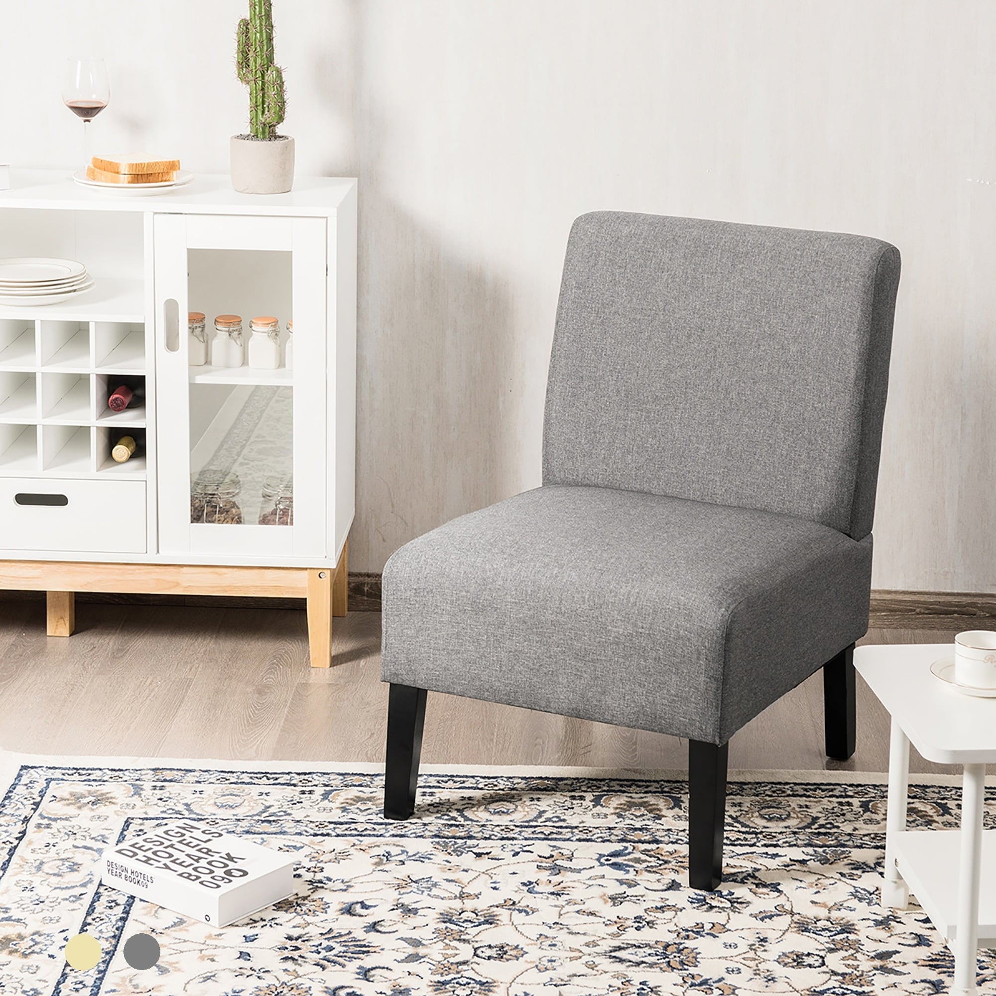 Costway armless accent best sale chair