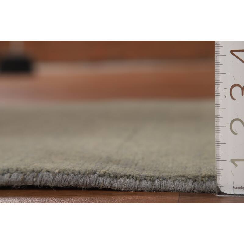 Modern Tribal Gabbeh Oriental Rug Handmade Green Wool Carpet - 2'9" x 4'0"