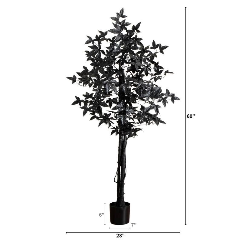 Maple Halloween Artificial Potted Tree - 5' - Unlit