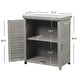 preview thumbnail 14 of 28, GDFStudio - Outdoor Wooden Potting Bench with Metal Tabletop Workstation and Storage Cabinet