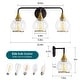 preview thumbnail 134 of 151, Modern Vanity Lights Dimmable Bathroom Light Fixtures with Glass Shade