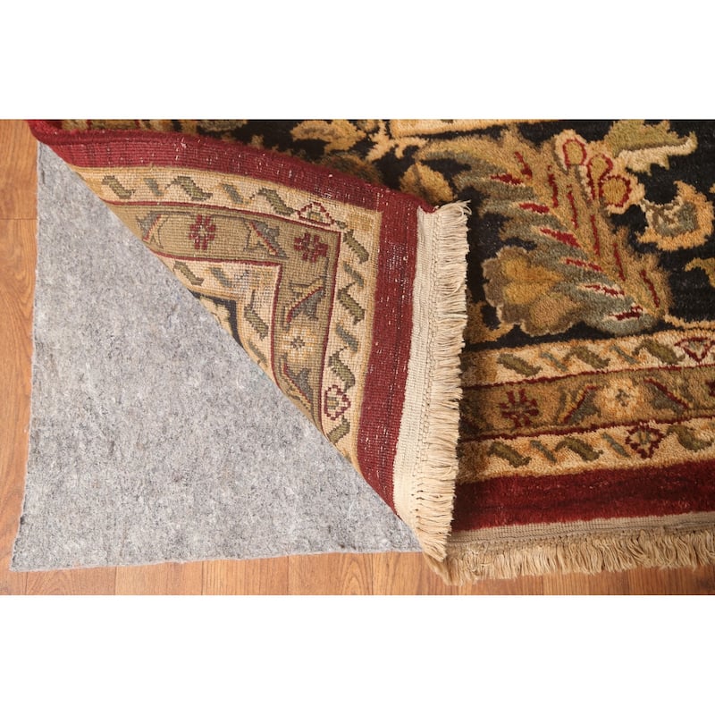 All-Over Floral Agra Oriental Area Rug Hand-Knotted Wool Carpet - 9'0" x 11'9"