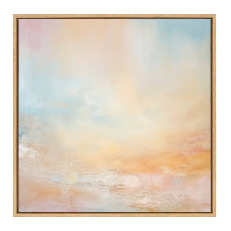 Kate and Laurel Sylvie Tonal Pastels Framed Canvas by Creative Bunch Studio