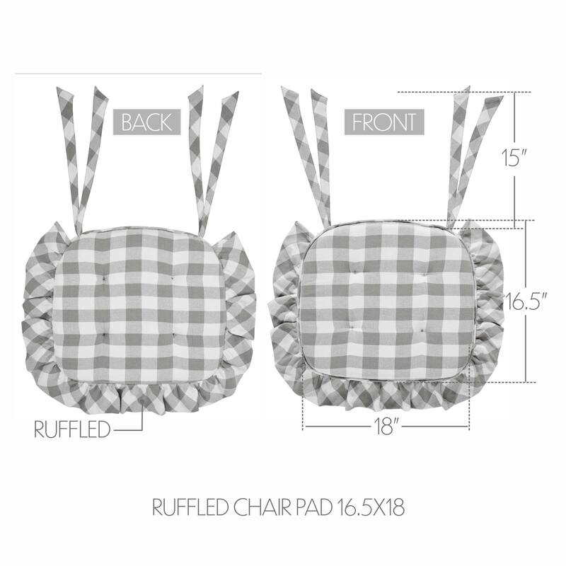 Annie Buffalo Check Ruffled Chair Pad