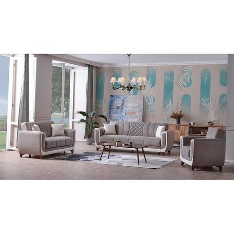 Asar 3-Piece Living room Set 1 Sofa, 1 Loveseat and 1 Chair