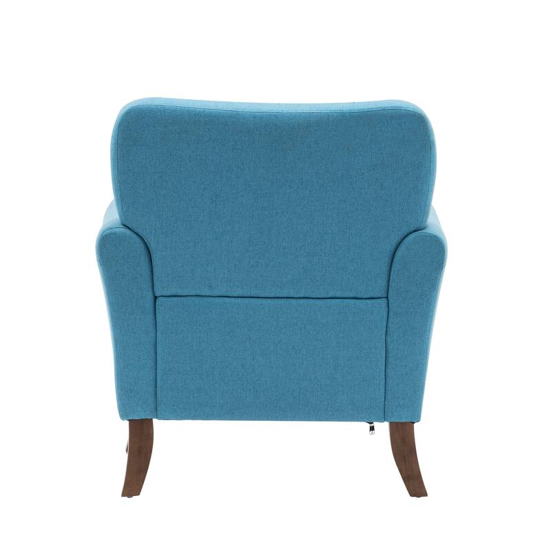 Porthos Home Inia Accent Chair, Fabric, Flared Armrests, Wooden Legs
