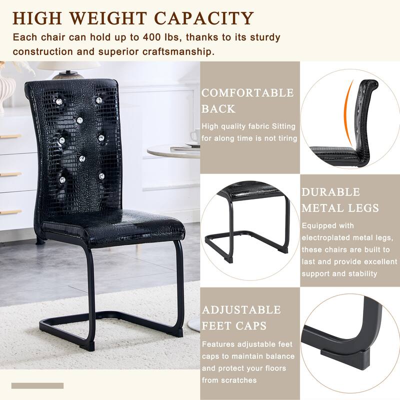 Black Dining Chair Side Chair Kitchen Chair Leisure Chair Lounge Chair Office Chair Armless Chair