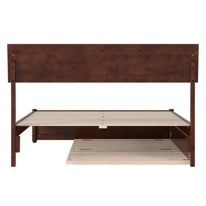 Norla Wood Platform Bed with Trundle