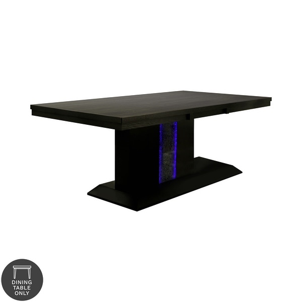 black solid wood table