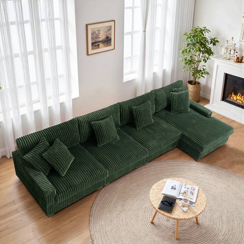 Anne 150" W Oversized Upholstered Modular Sectional Sofa