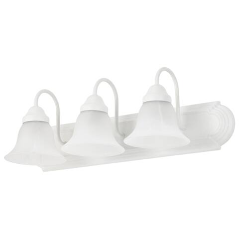 Ballerina 3 Light 24 In. Vanity with Alabaster Glass Bell Shades