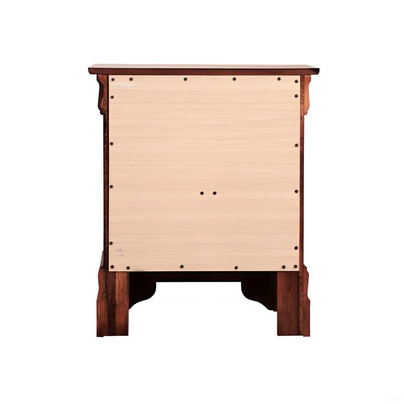 Cherry Traditional Nightstand with Two Drawers
