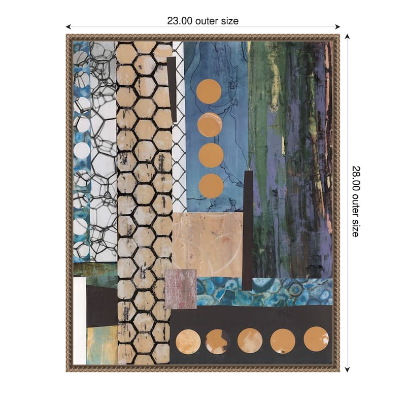 Mashup No. 2 by Natalie Avondet Framed Canvas Wall Art Print - 23 x 28 in