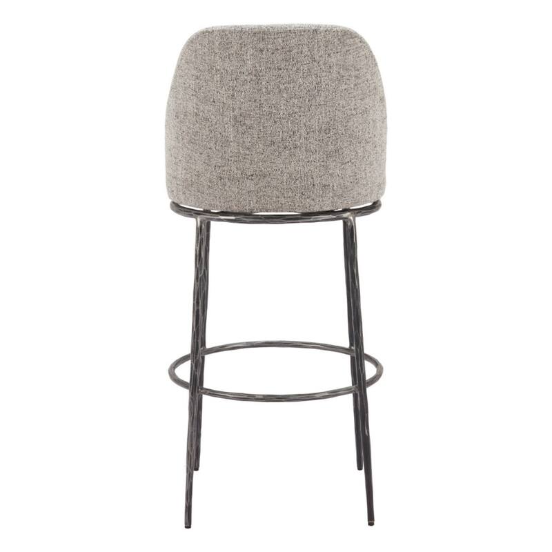 32 Inch Swivel Bar Chair with Footrest and Full Back - 21.9” x 19.1” x 42.5”