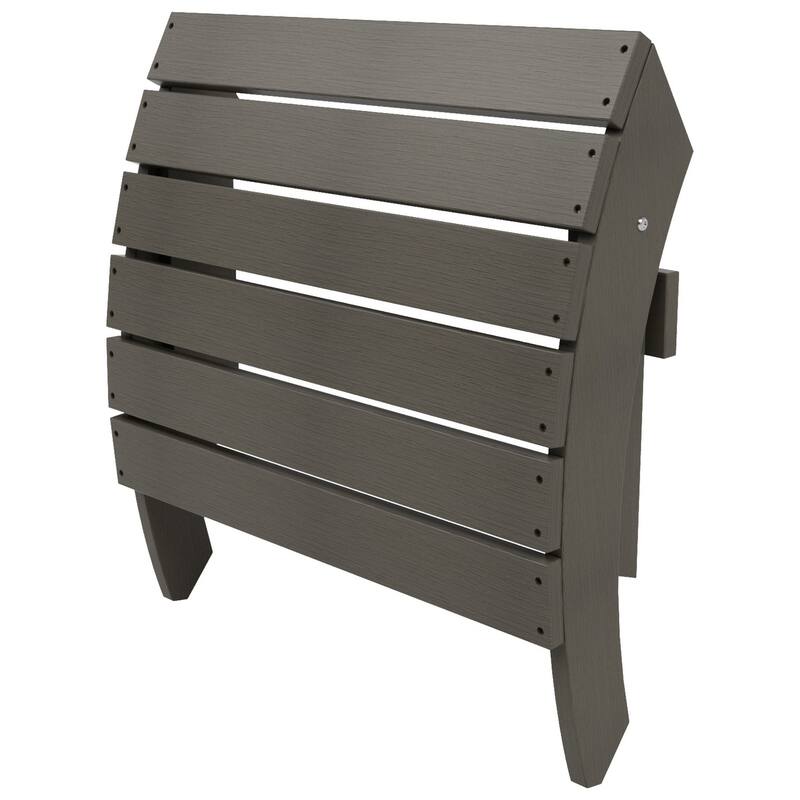 Vineyard HIPS Outdoor Folding Eco-Friendly All Weather Seashell Adirondack Chairs (12-Piece Conversation Set)