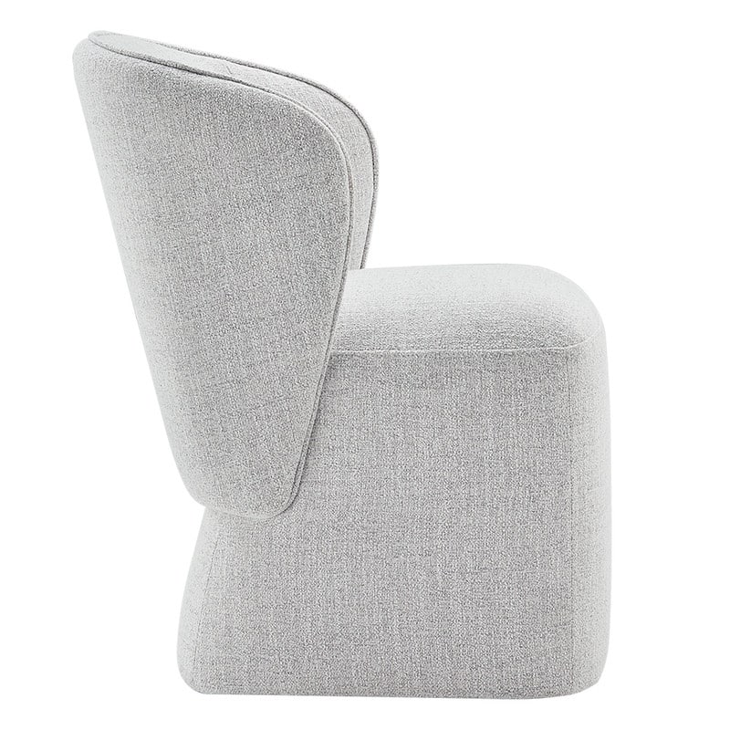 Kyle Morden Fabric Dining Room Chair with Casters Wrap-round Back