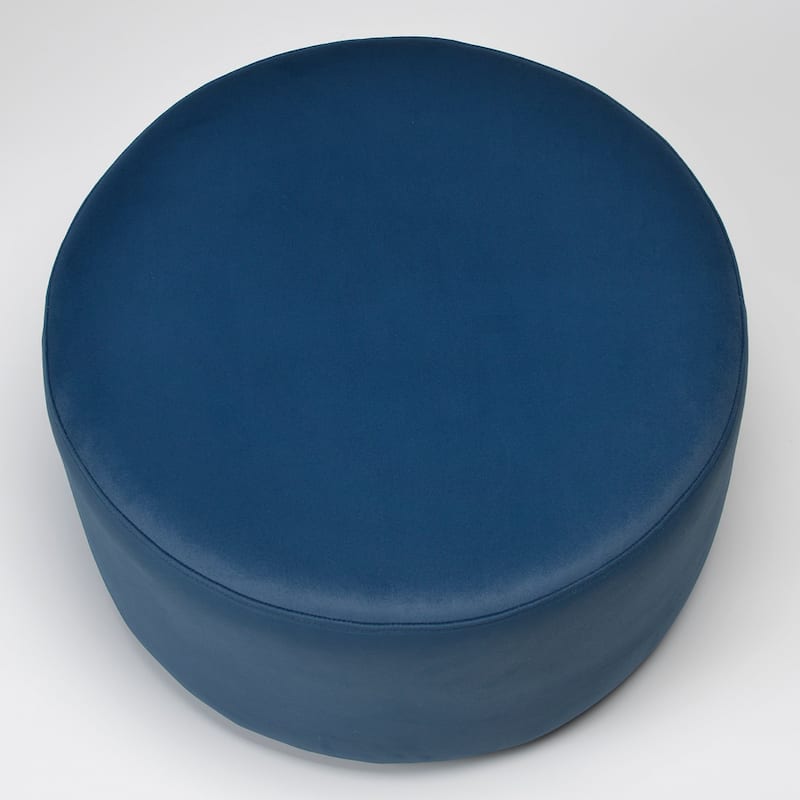 KINWELL Round Upholstered Pouf Ottoman Footrest