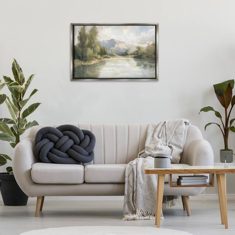 Stupell Where The River Goes Framed Floater Canvas Wall Art Design By Petal Prints Design