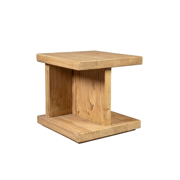 slide 2 of 10, Bridges Reclaimed Elm Side Table, Natural