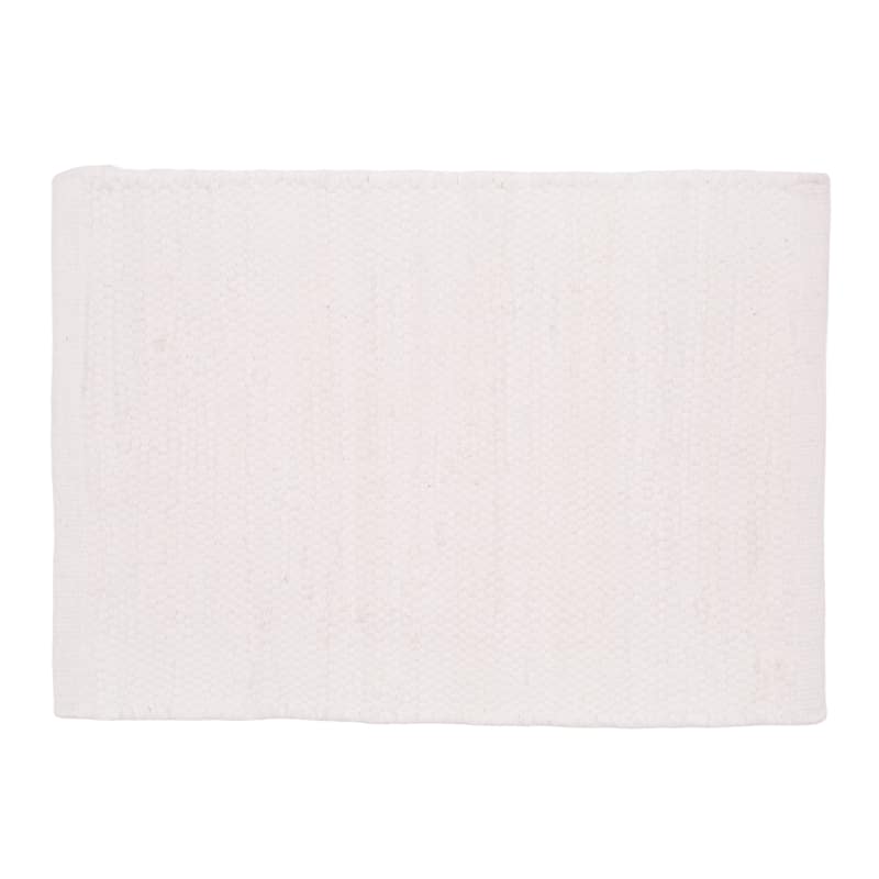 White Chindi Solid Color Machine Washable Placemats Set of 6