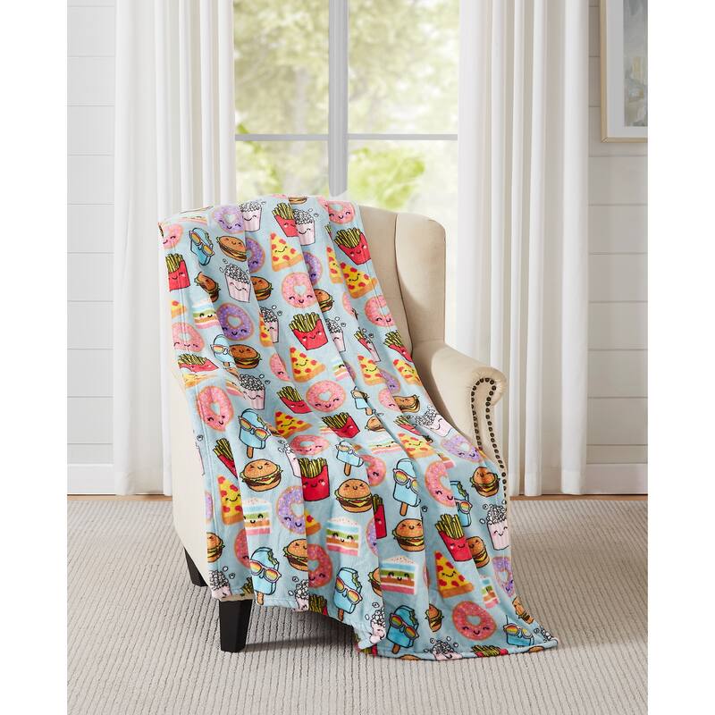 Avocados Beehive Leopard Novelty Plush Flannel Throws - Happy Food