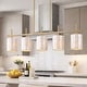 preview thumbnail 11 of 9, 35.4" Modern Coastal 5-Light Capiz Shell Linear Kitchen Island Pendant - Gold/Ivory